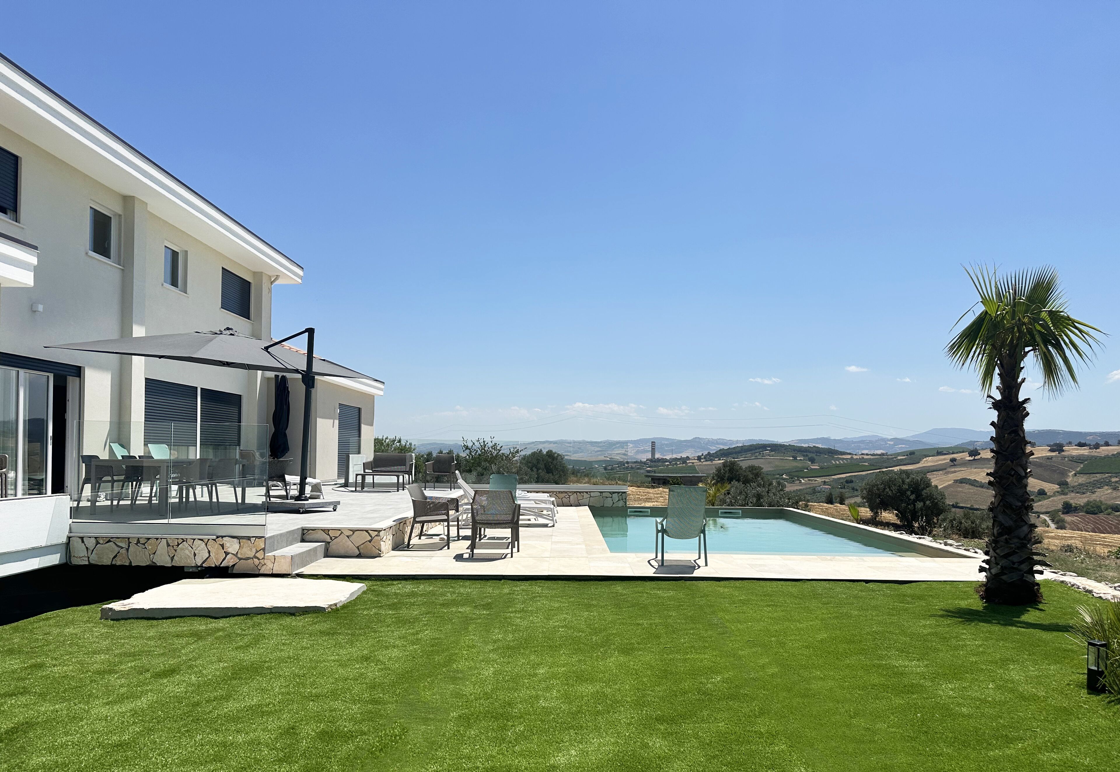 Piscine extérieure, piscine chauffée