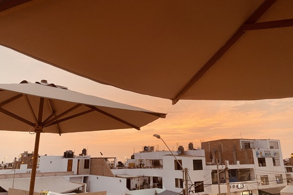 Beautiful sunset from our Patio .