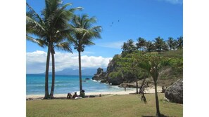 Sun-loungers, beach towels