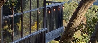 Classic California Central Coast Cabin overlooking the ocean on 20 wooded acres