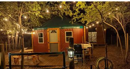 Private Yurt with AC & Heating.