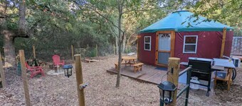 Private Yurt with AC & Heating.