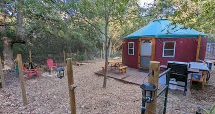 Private Yurt with AC & Heating.