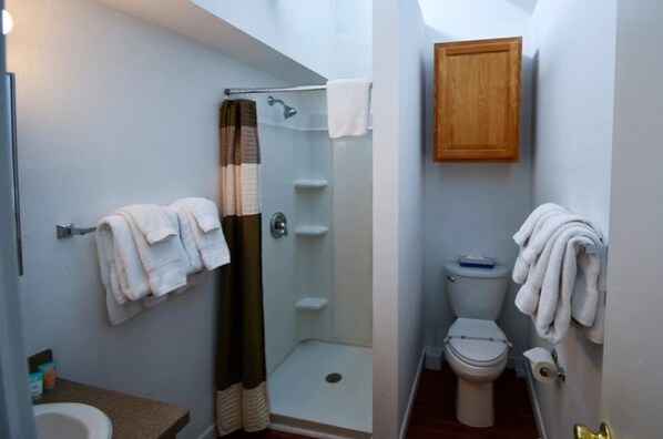Combined shower/tub