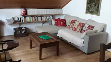 TV, DVD player, books