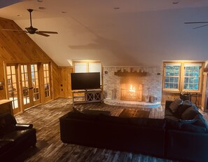 Smart TV, fireplace, video games, Netflix