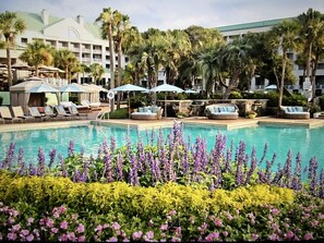 Piscine extérieure, piscine chauffée