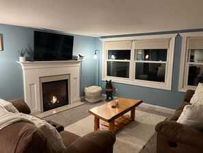 TV connectée, cheminée