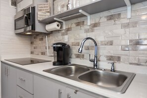 Fridge, microwave, stovetop, coffee/tea maker - PLAYA AZUL1 2ND FLOOR BEACHFRONT LUX  DESIGNER CONDO. (Luquillo)