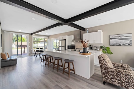 Private kitchen. Beautiful Modern house with partial lake view