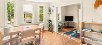 East end. Walk to food, beer and downtown fun.