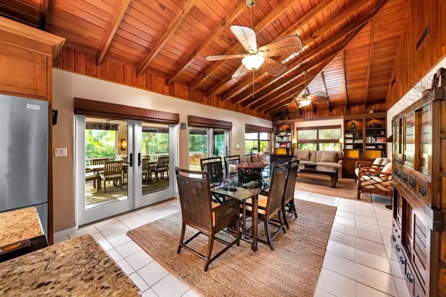 Upstairs dining and living room