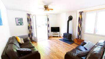 Smart TV, fireplace