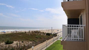 On the beach, white sand