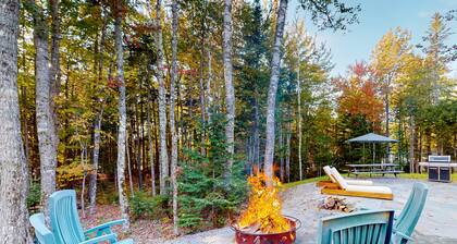 Contemporary retreat with grill, firepit, & patio - walk to beach