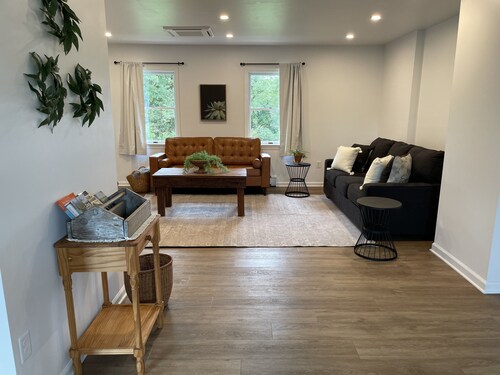 Remodeled country home in neighborhood with Amish farms, fire pit in back yard