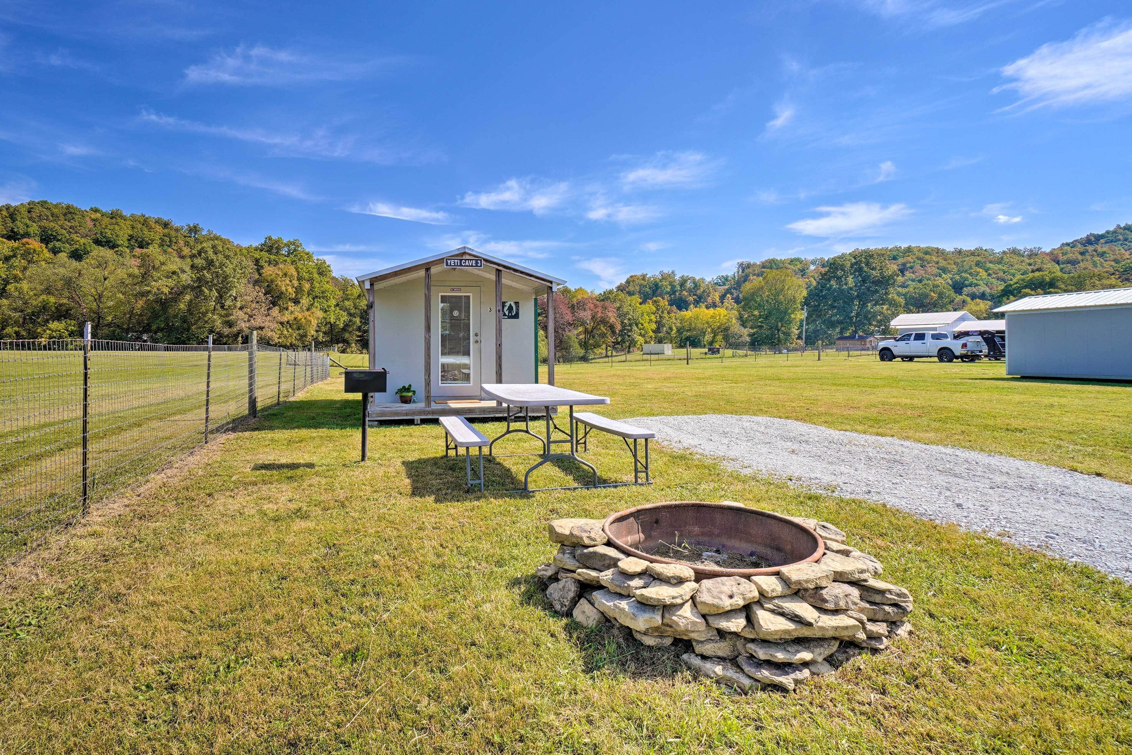 Huntsville Cabin, Fire Pit: Near ATV Trail Access