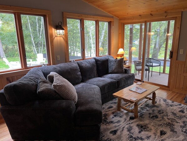 Smart TV, fireplace, video games, books