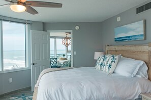 2 bedrooms, iron/ironing board, WiFi, bed sheets - Best of Both Worlds - Ocean and Sunset Views (Daytona Beach Shores)