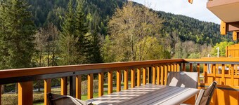 Center of Grand Bornand and Riverside