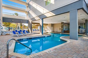 A heated pool