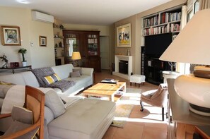 Smart TV, chimenea, videojuegos, reproductor de DVD