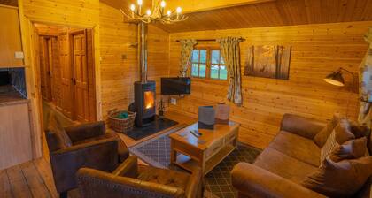 Large three bedroom lodge with private hot tub for five people