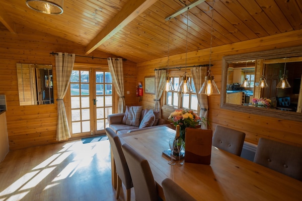 Dining area with rural views