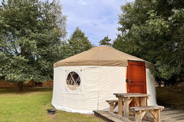 The Yurt with outside seating area
