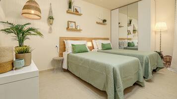 4 dormitorios, tabla de planchar con plancha, wifi gratis y ropa de cama