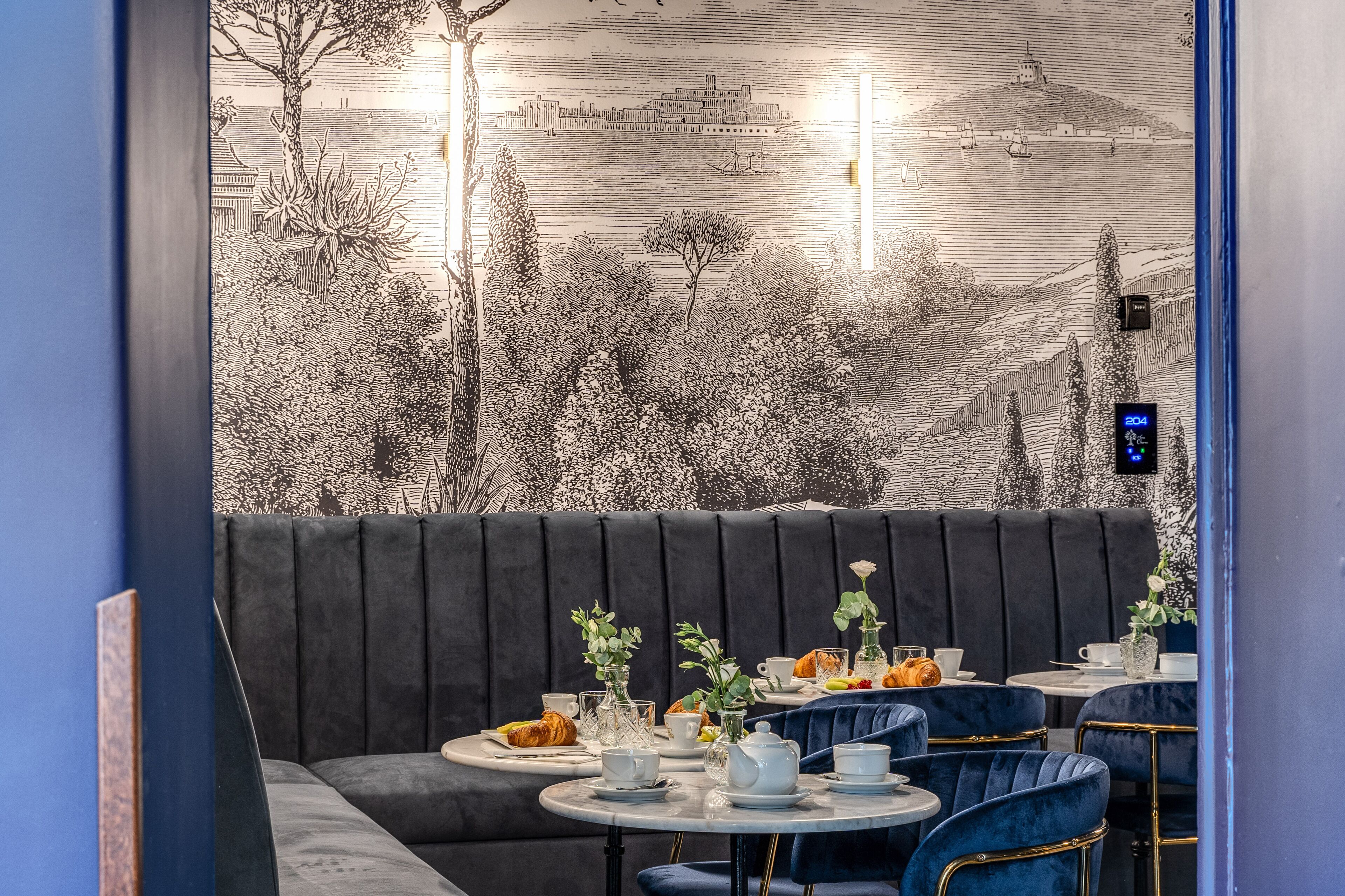 43-inch flat-screen TV with satellite channels, TV