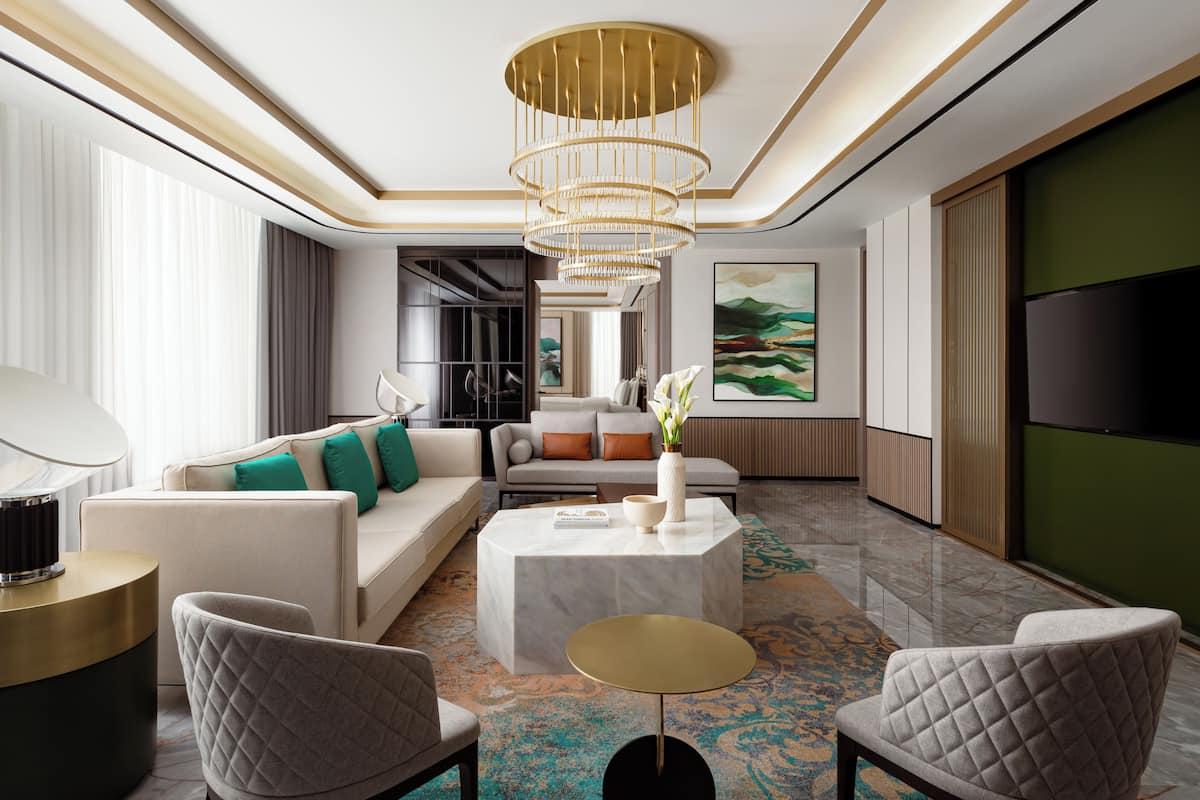 Suite presidencial, 1 cama individual | Ropa de cama de alta calidad, camas con efecto memoria y minibar