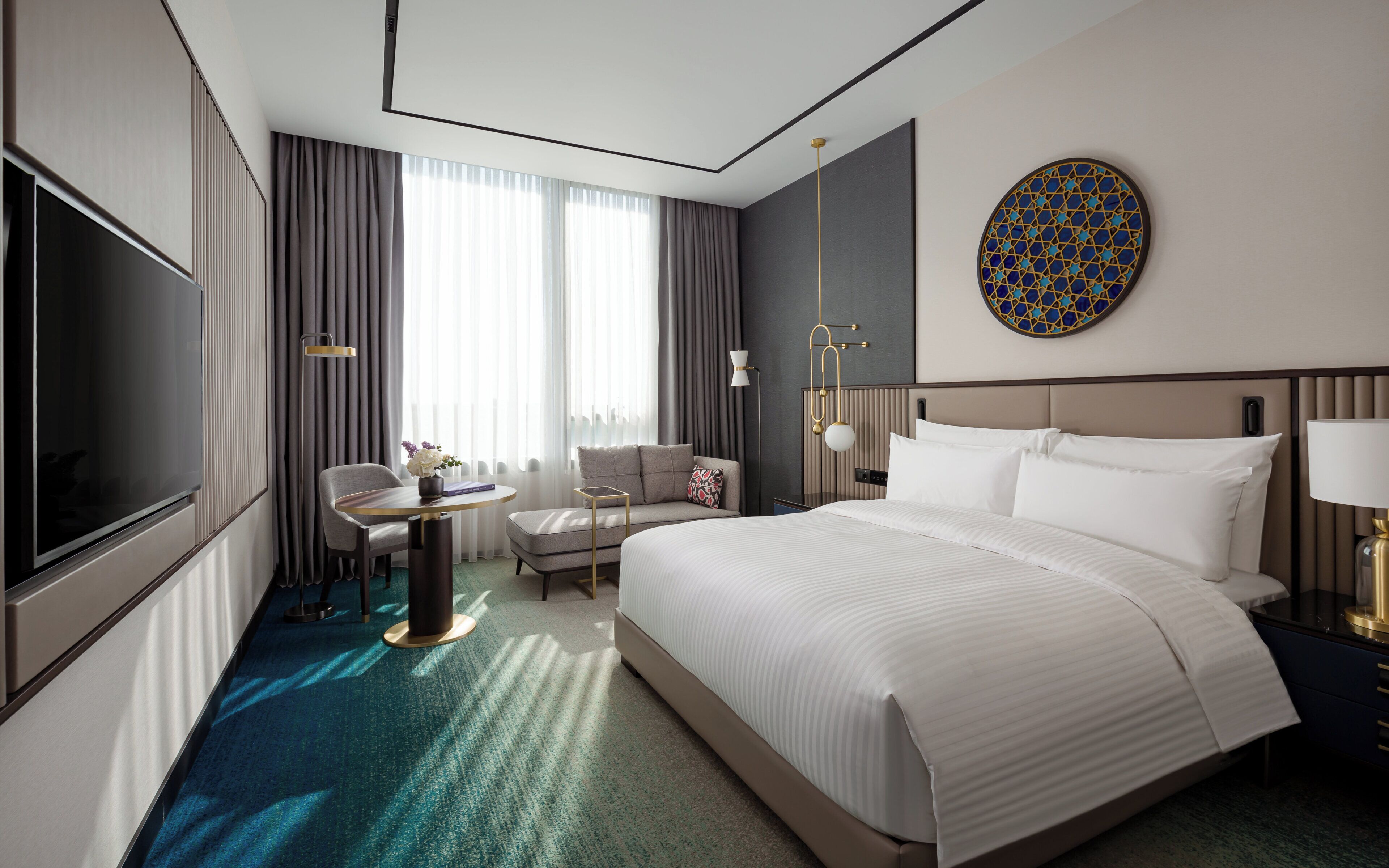 Premium bedding, memory foam beds, minibar, in-room safe