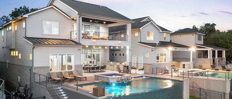 Piscine extérieure, piscine chauffée