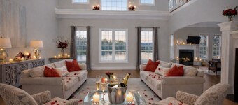 Lake Norman Waterfront Mansion - 7BR, Pool, Hot Tub, Game Room and Private Dock