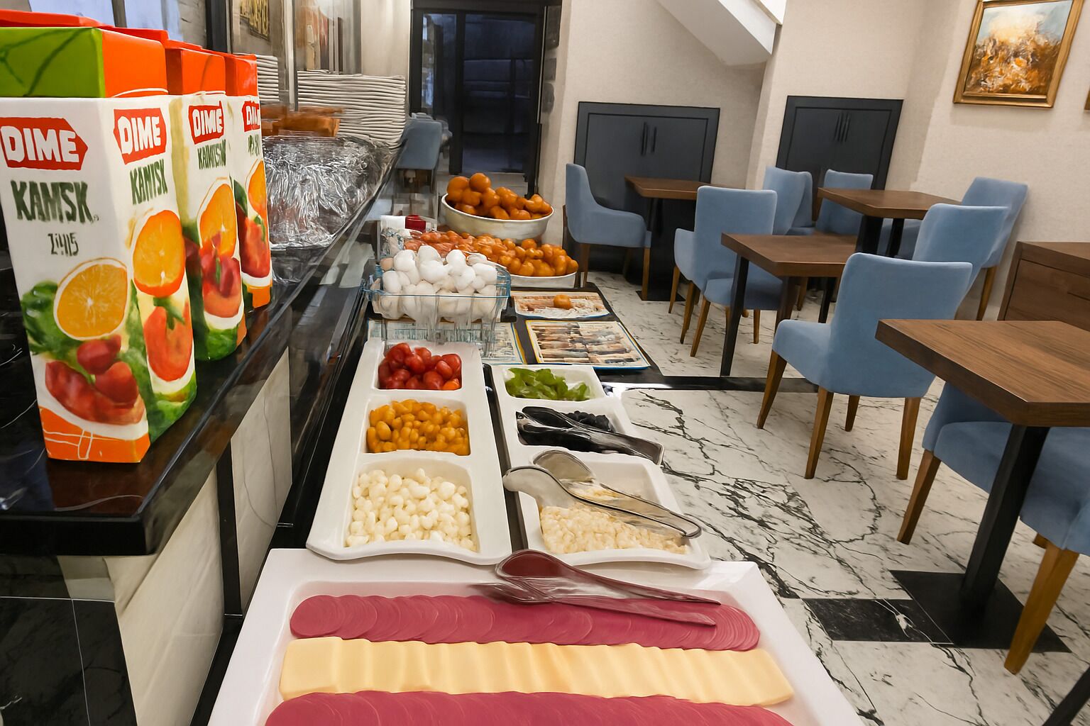 Daily buffet breakfast (EUR 5 per person)