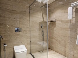 Bañera y ducha independientes, artículos de tocador de diseñador