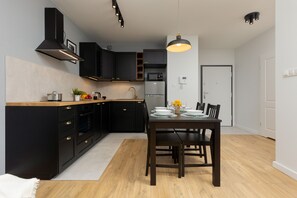 Apartment, 1 Bedroom, Balcony | Private kitchen | Dishwasher, cookware/dishes/utensils - Warszawa Stalowa Apartment by Renters (Warsaw)