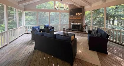 A beautiful, large home located right across the street from Lake Burton.