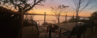Giant deck overlooking beautiful lake Fort Phantom