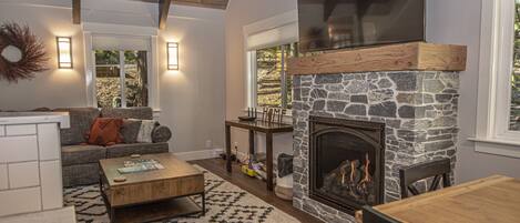 TV connectée, cheminée