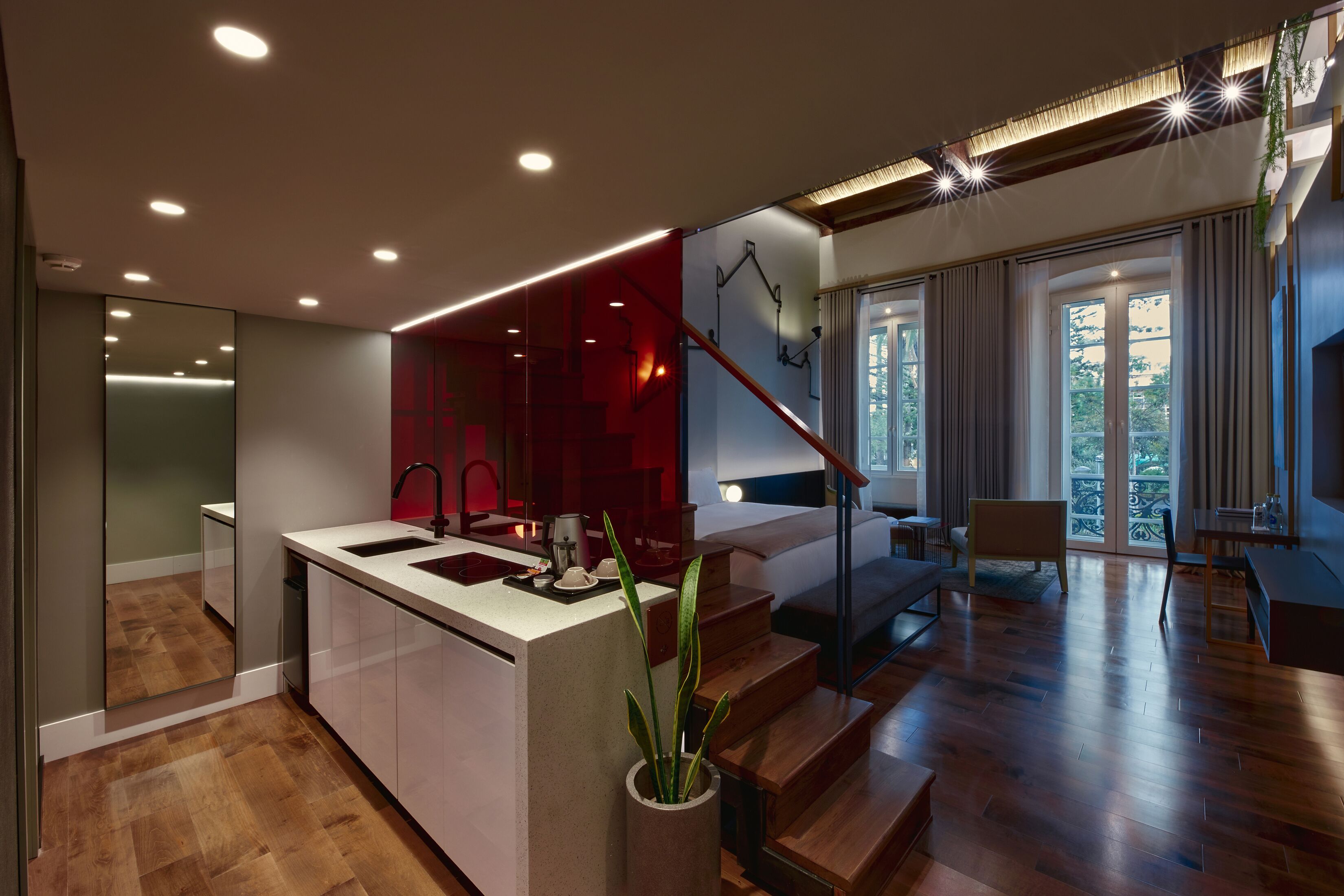 Studio Suite Deluxe, nhiều giường, quang cảnh thành phố | Bếp riêng | Dụng cụ pha espresso, dụng cụ pha cà phê/trà, ấm điện 