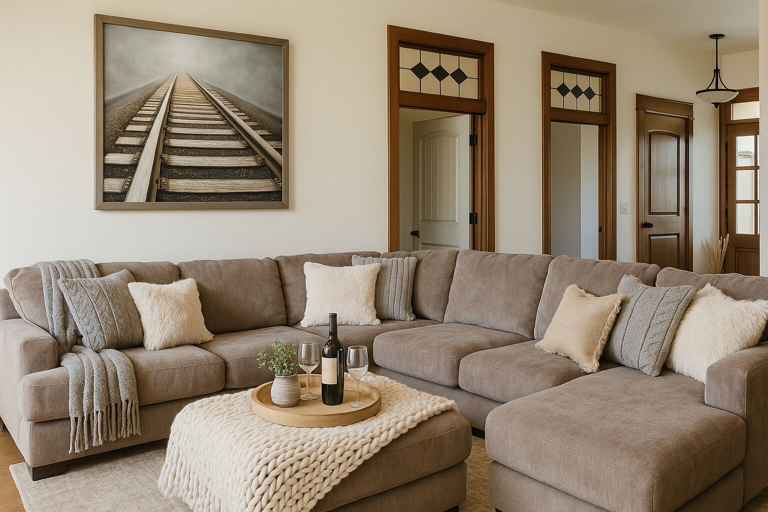 スマートテレビ、暖炉、ステレオ