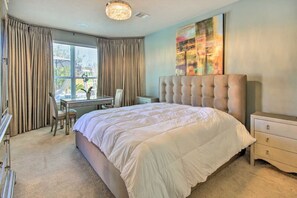 5 habitaciones, escritorio y tabla de planchar con plancha 