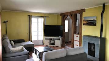 Smart TV, caminetto, videogiochi, lettore DVD