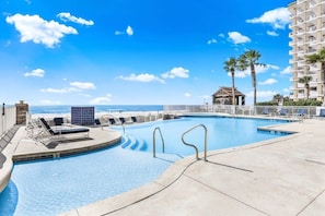 Indoor pool, outdoor pool - Beachfront Escape: Sleeps 10, Incredible Views! (Orange Beach)