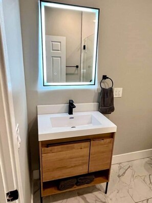 Shower, hair dryer