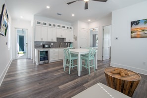 Fridge, microwave, oven, stovetop - Luxury Waterfront Estate—Pool, Spa, Game Lounge, 2 Docks & Ramp Access—Gulfside (Marathon)