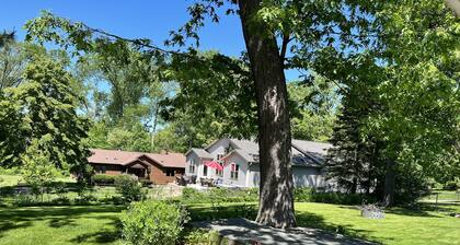 Beautifully styled, Mid Century Modern, family friendly Lake Mills House!