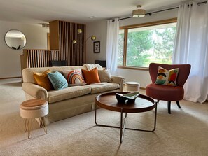 Smart TV, foosball, books